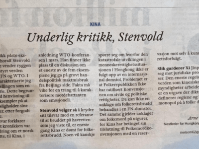Underlig kritikk, Stenvold